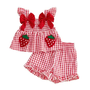 Baby Girl Strawberry Outfit