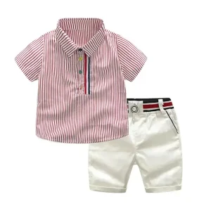 Boys Clothing Set Cotton Striped