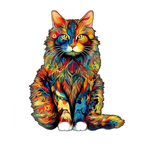 Unique Cat Wooden Puzzle