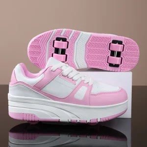 Four wheel roller shoes  walking shoes Casual outdoor sports slide