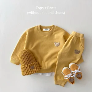 Baby Boys Girl Fall Clothes Sets Baby Bear Sweatshirt