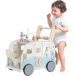 Blue Bus Baby Theme Activity Walker Push Walker